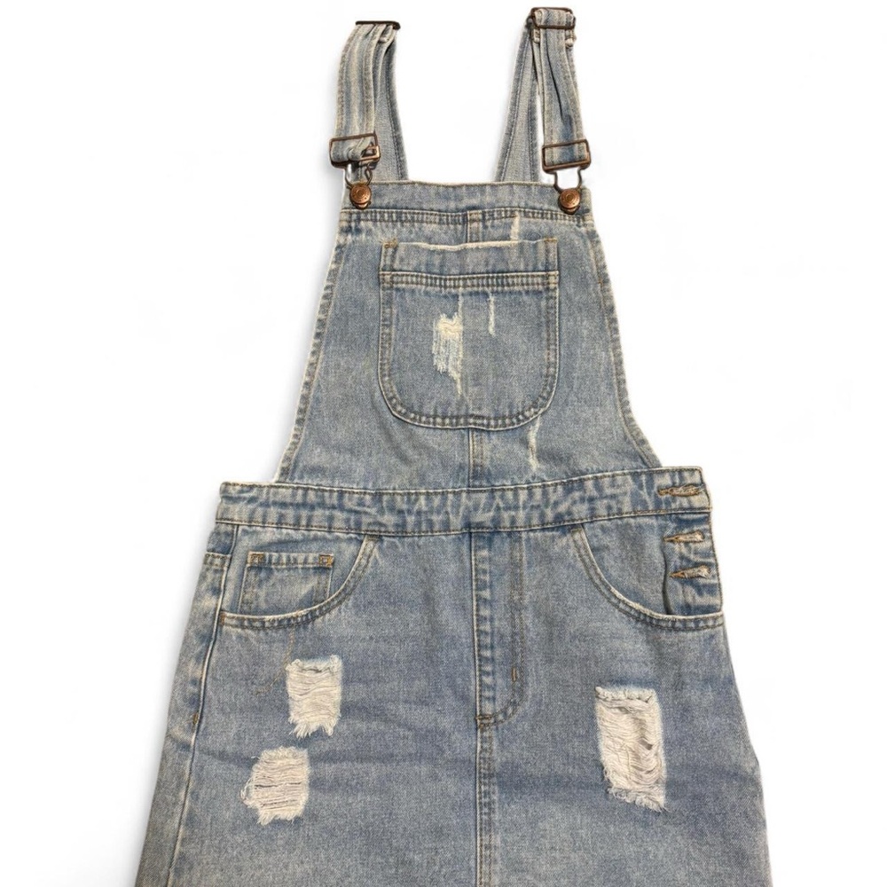Blue Denim Overall Dress